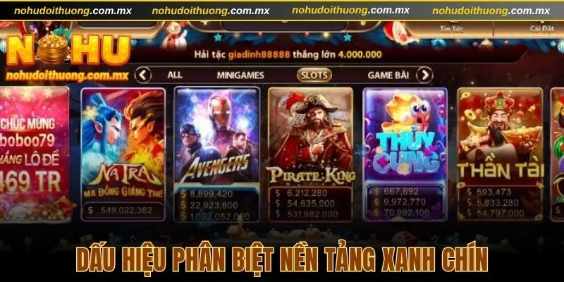 Dấu hiệu phân biệt nền tảng xanh chín